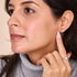 Champagne Supernova | .925 Sterling Silver | Galaxy Glass Mini Stud Earrings